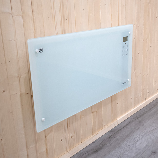 2000w remote controlled Bluetooth electric glass front panel heater
