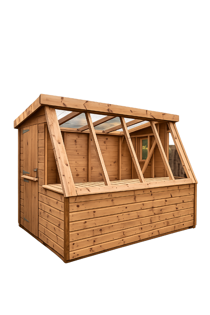The Glastonbury glazed potting shed - product view