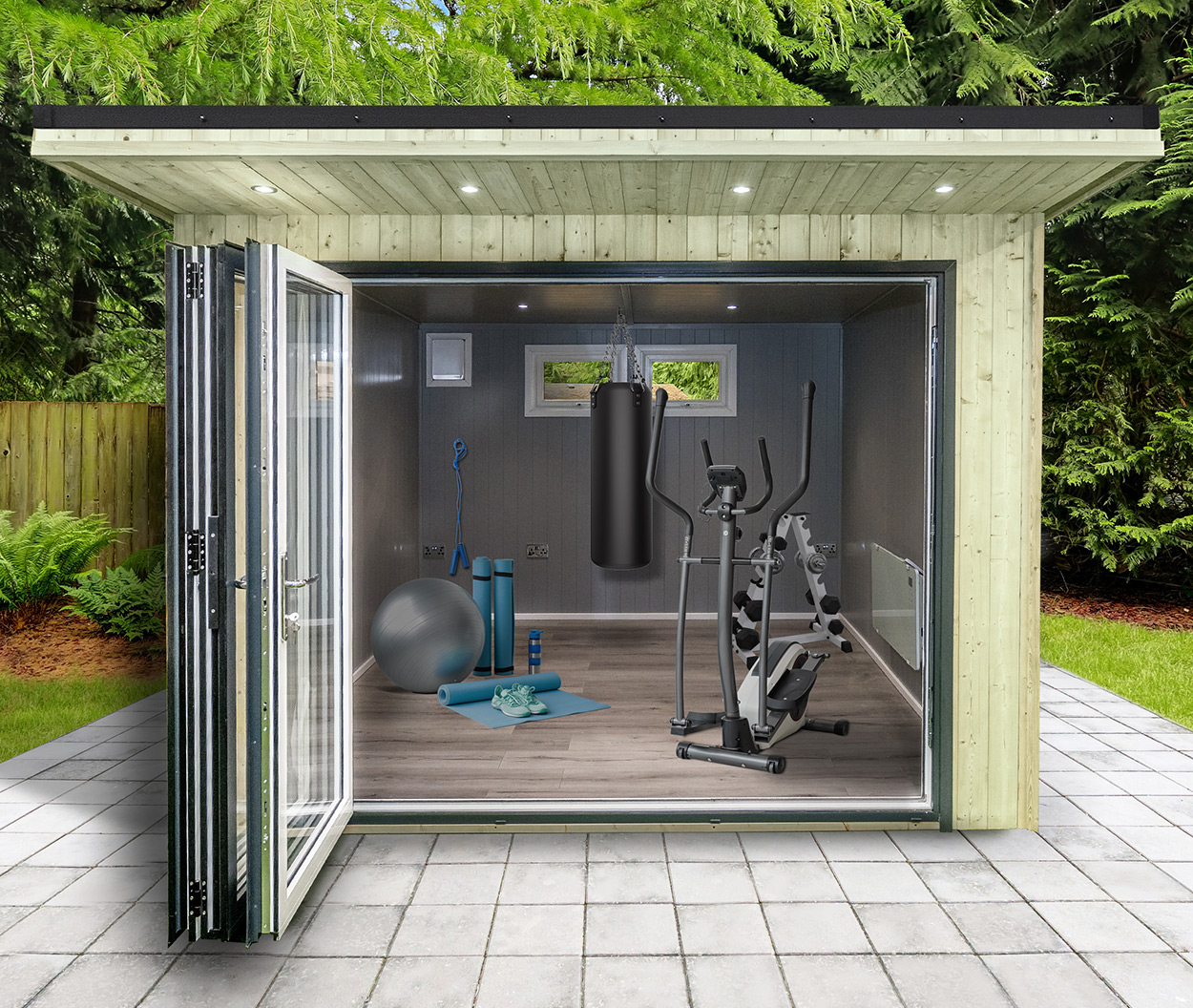 The Bi-Fold exterior with aluminium bi-folding doors