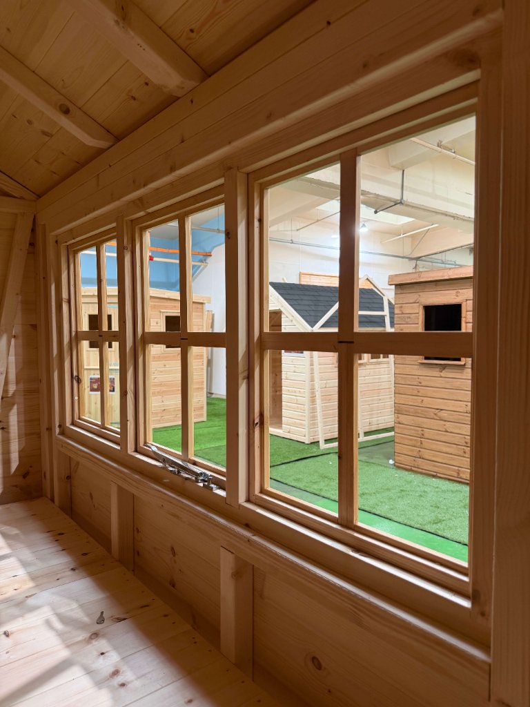 The Cumbria shed - view through three-pane window
