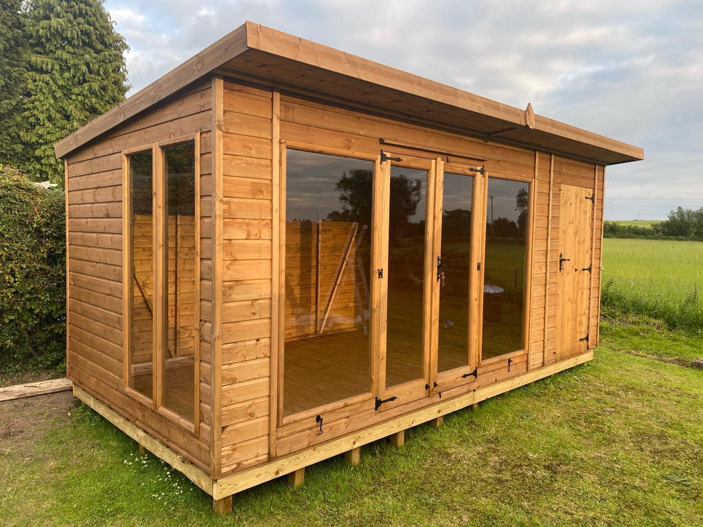 Combination Contemporary Summerhouse side shed