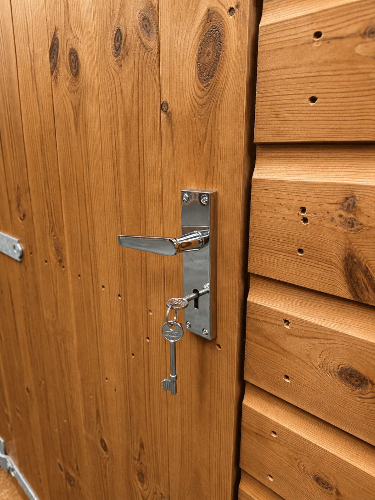 Shed door handle and lock detail
