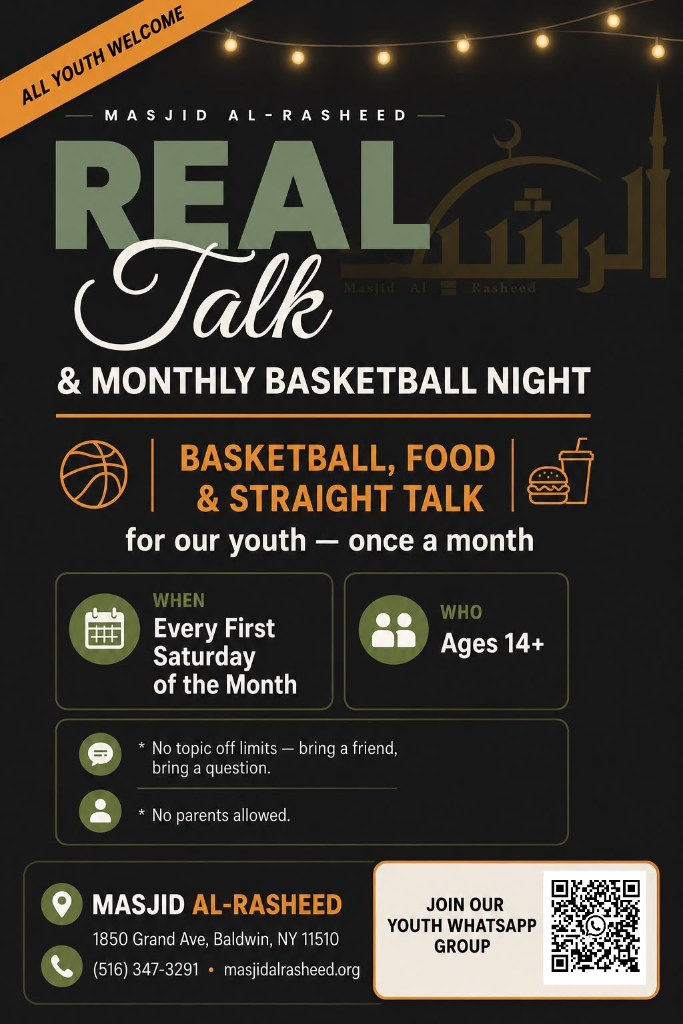 REAL Talk & Monthly Basketball Night flyer