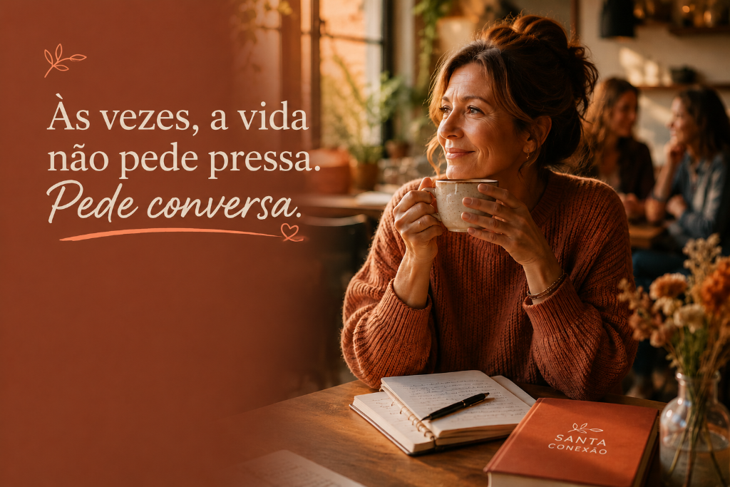 Às vezes, a vida não pede pressa. Pede conversa.