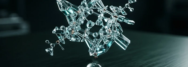 Macro peptide crystal structure under cold laboratory light