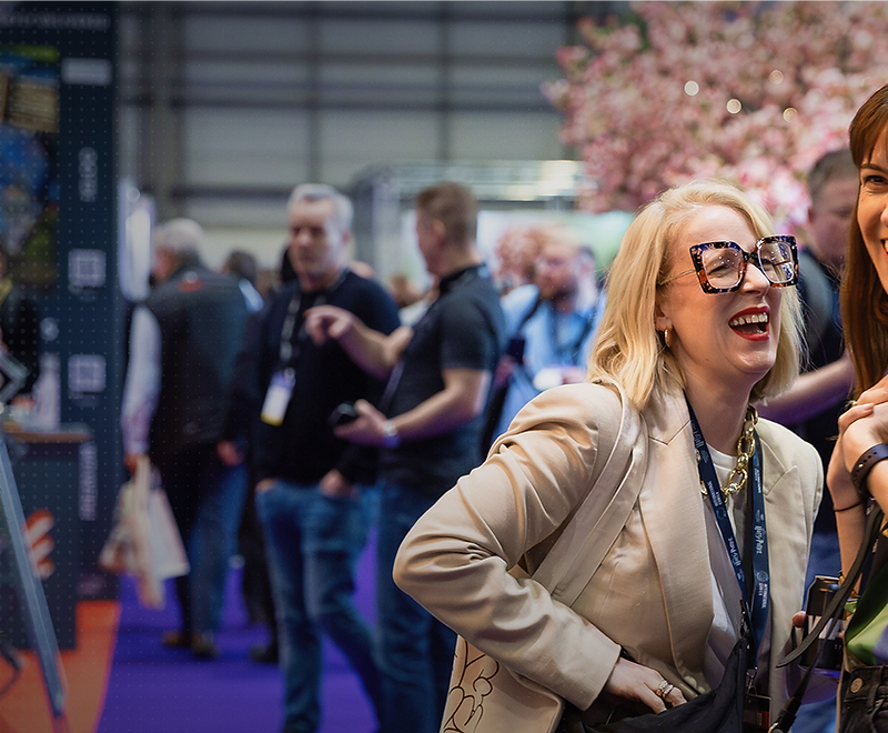 Guests connecting at an industry event