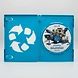 Open blue Wii U game case for Star Fox Guard with the game disc secured inside