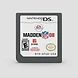 Front view of the Madden NFL 08 game cartridge for Nintendo DS with an E rating and official seal on a white label