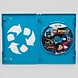 Open blue Wii U game case containing the LEGO Batman 2: DC Super Heroes disc featuring Batman and Superman art