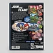 Back cover of Sonic Heroes for PlayStation 2 featuring character team graphics and game information on a black background