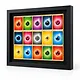 Angled perspective view of the framed Pokémon Energy card art piece showing depth and quality