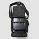 Black open carrying case for an Ultimate Mario/Zelda/Pokemon Game Boy Advance IPS Modded Bundle with internal storage slots