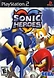 Angled photo of SEGA Sonic Heroes - PlayStation 2 - Complete In Box (2004) highlighting Authenticity: Authentic Original, Game: Sonic Heroes in Acceptable condition.