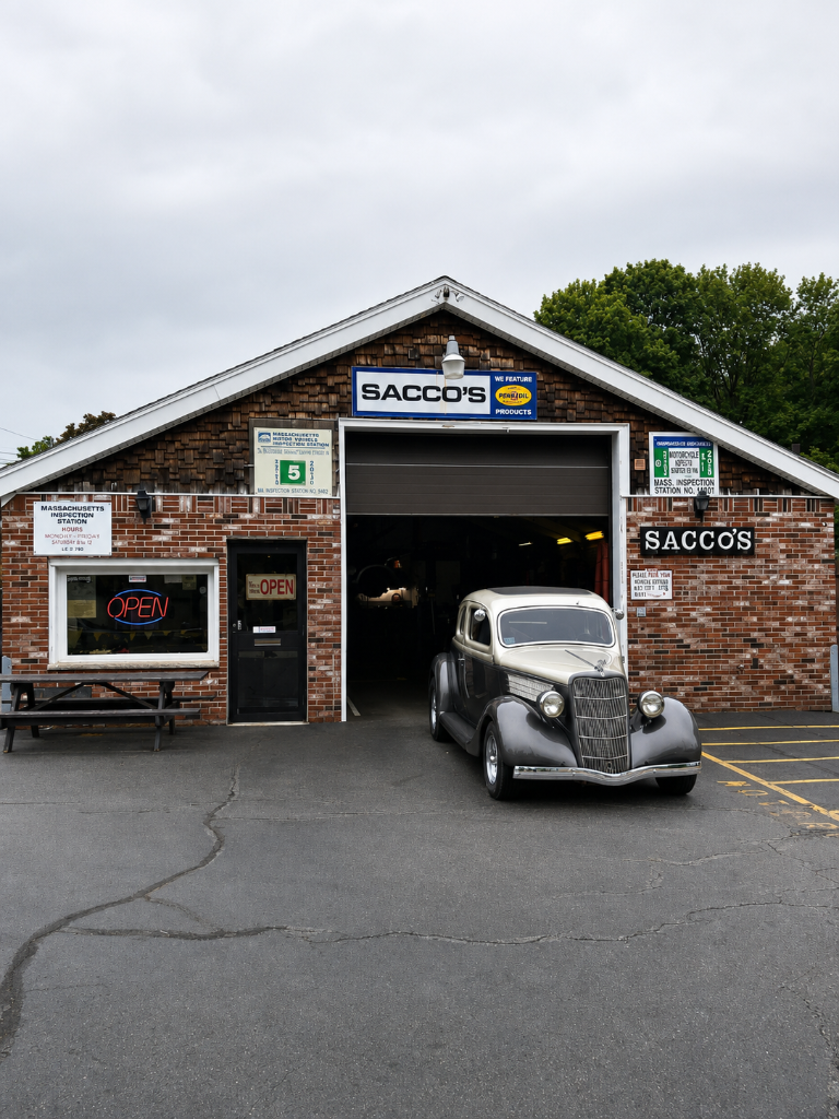 Sacco's Auto Repair shop exterior in Peabody, MA