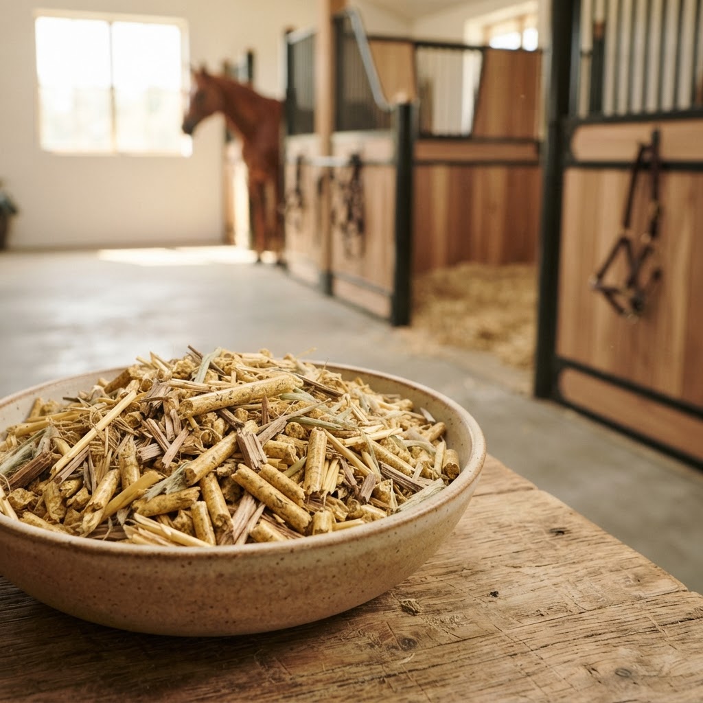 Strohpellets mit natürlichen Hanffasern – PellexIQ Stable+ HEMP