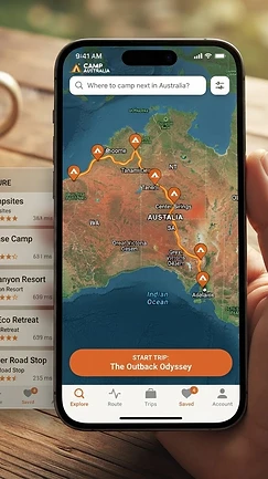 Interactive camping map