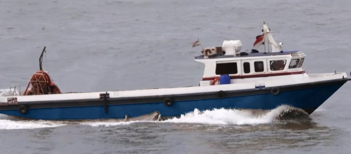 20.3m fibreglass supply boat — underway profile