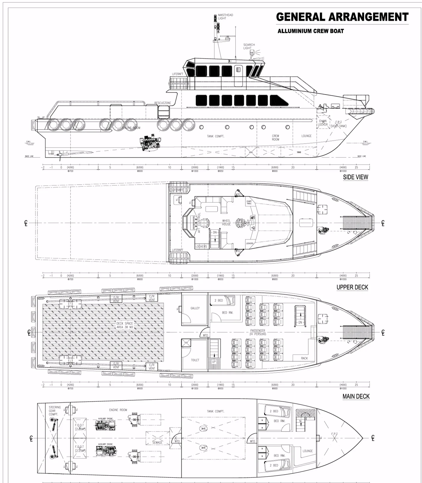 25m Aluminium Hull Only (For Sale)