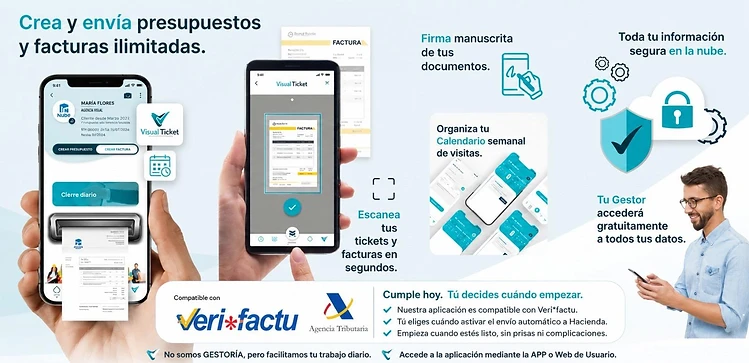 Crea y envía: escaneo, firma, seguridad en la nube y acceso de tu gestoría en Visual Ticket