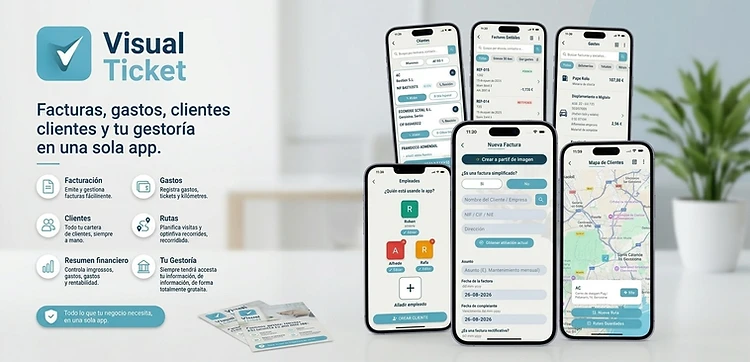 Visual Ticket: facturas, gastos, clientes y tu gestoría en una sola app