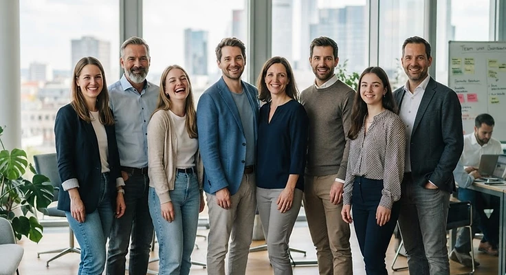 Team von sachbearbeitung.com — deutsche Mitarbeiter im modernen Büro