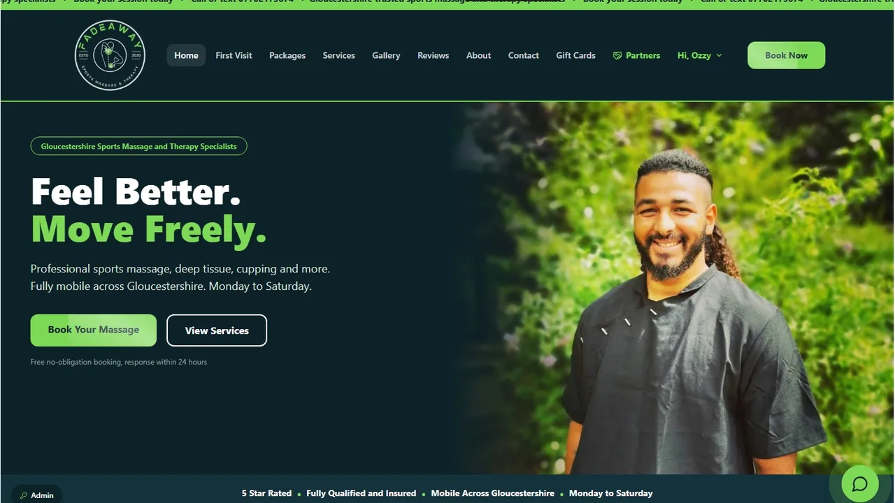 Service Based Business all-in-one booking and management platform  template preview