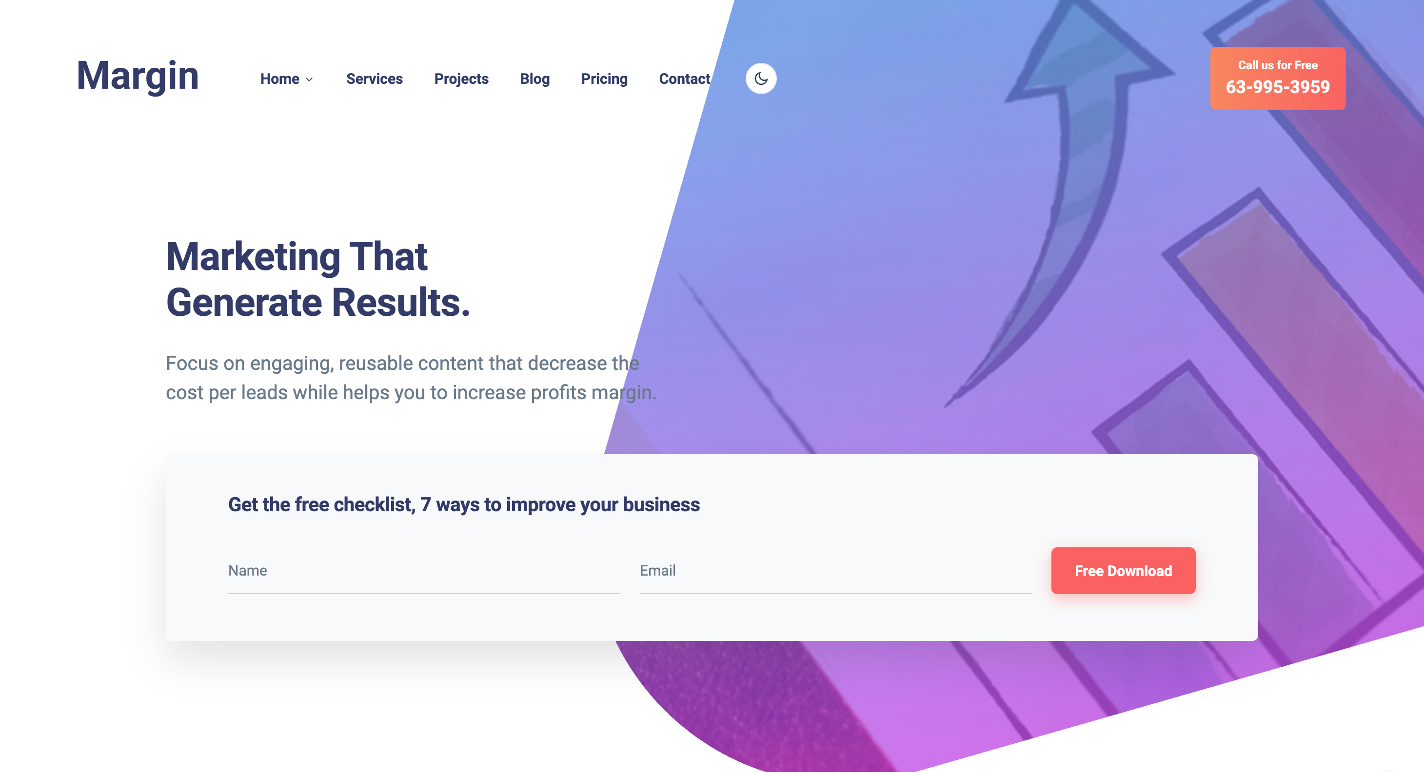 Margin - Digital Agency template preview