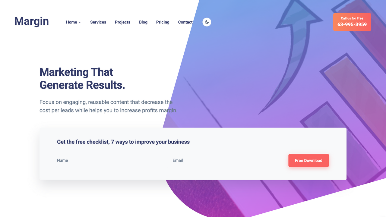 Margin - Digital Agency template preview