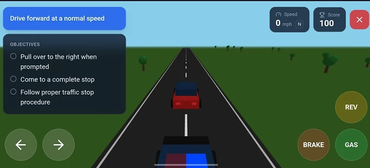 Illinois free drivers license simulator practice scenario