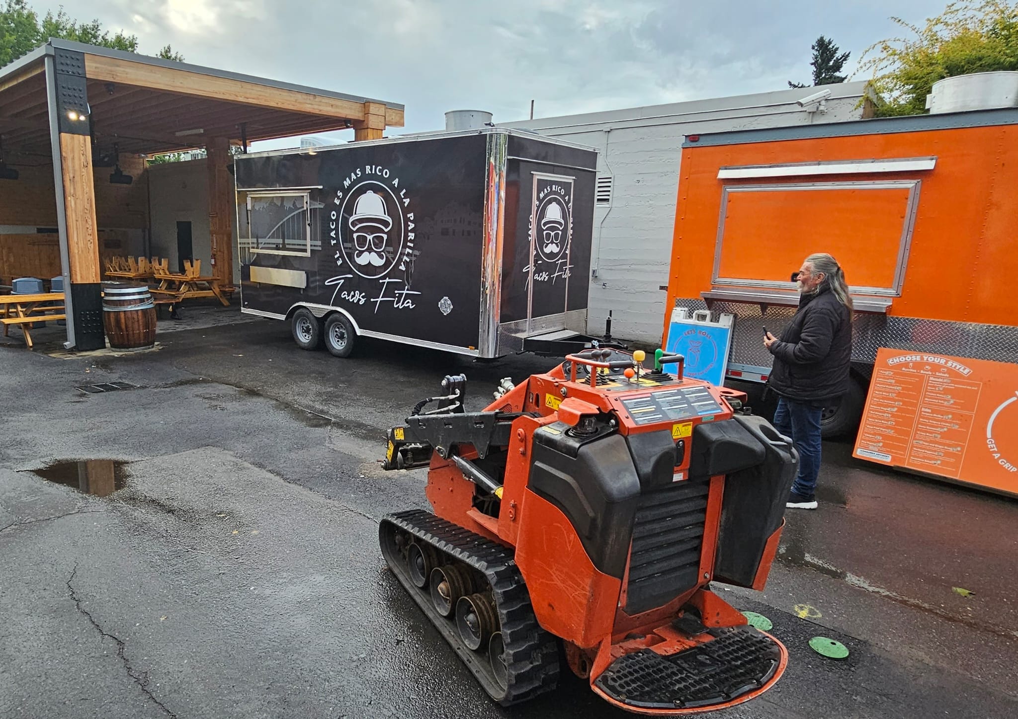 food cart being moved