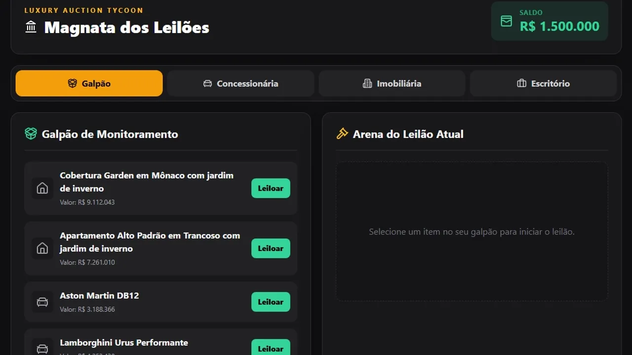 Magnata Dos Leiloes  template preview