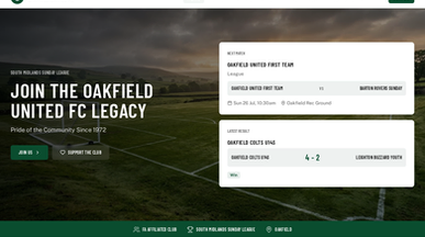 Football Club Website (UK Grassroots) template preview