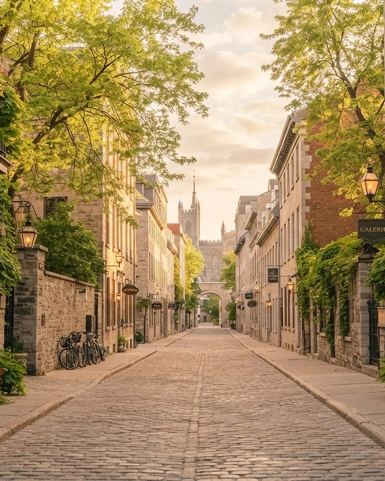 Quartier montréalais verdoyant