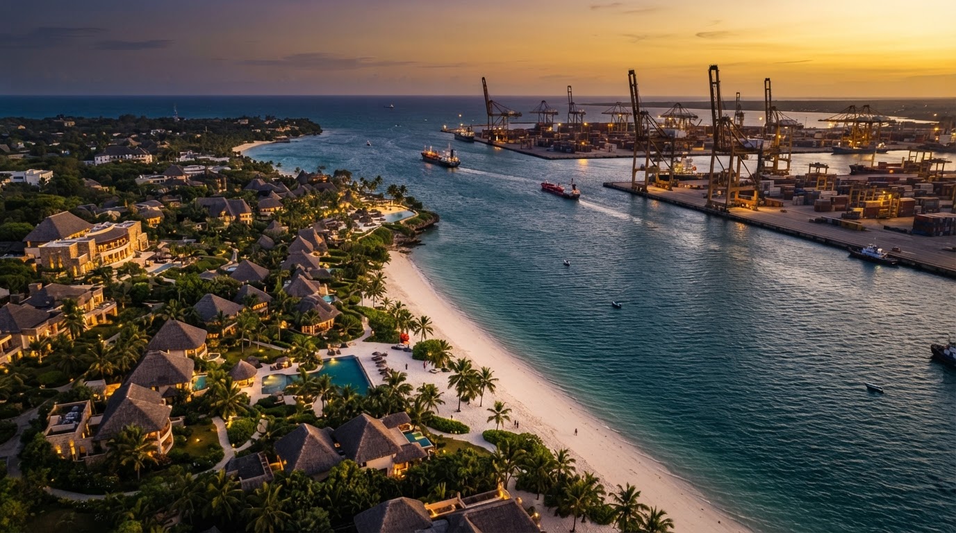 Mombasa coastal resort meeting shipping terminal