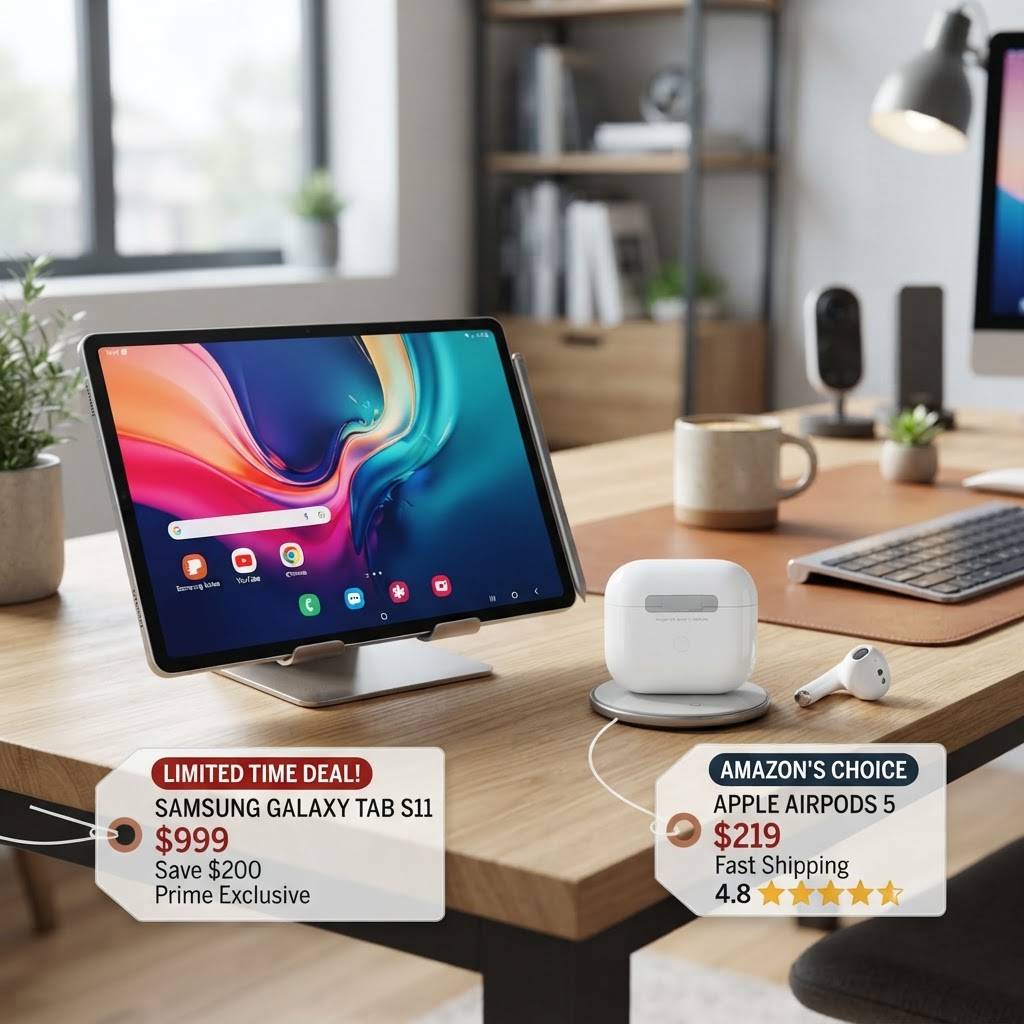 Today's Top Amazon Deals: Galaxy Tab S11 $200 Off, AirPods 5 Already Discounted