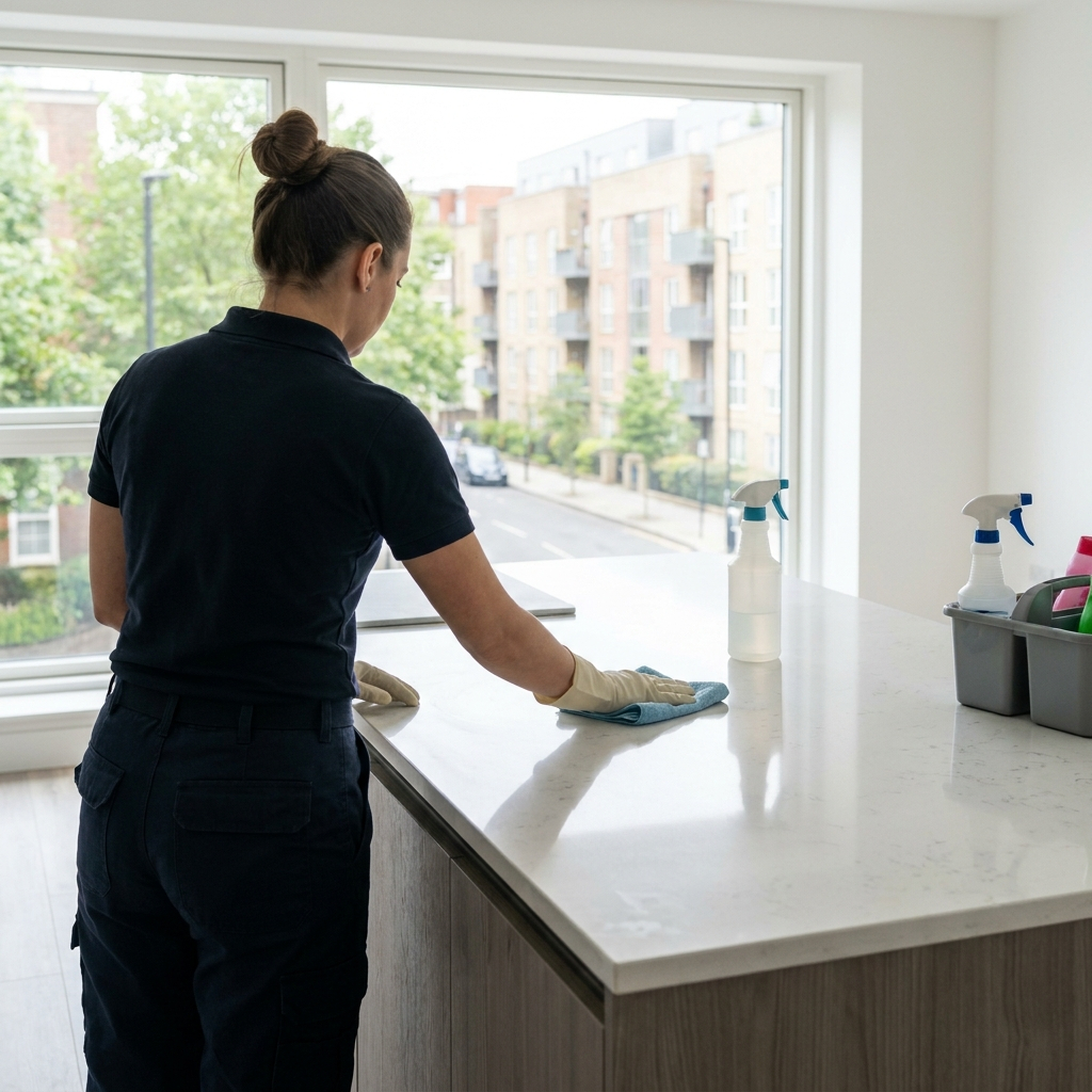 Schoonmaak en kwaliteitscontrole van een verhuurwoning na een verblijf