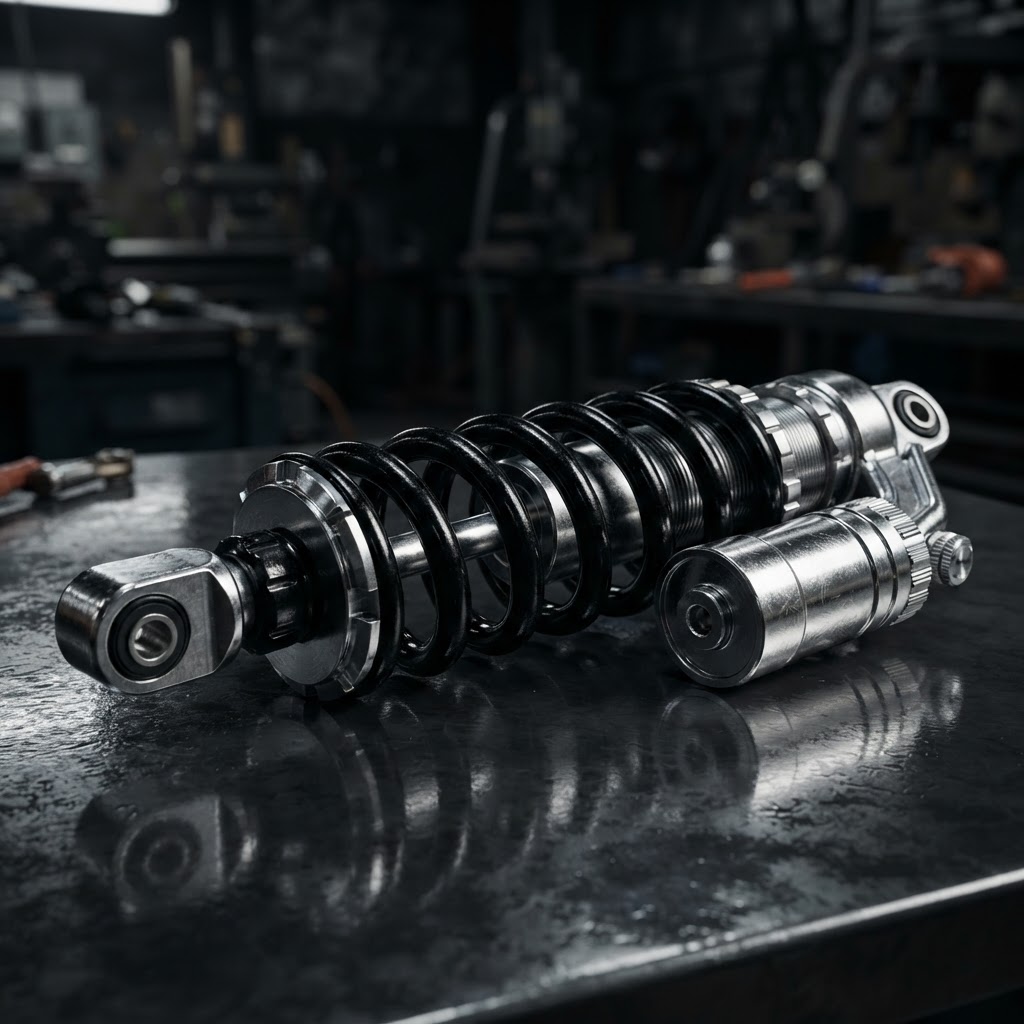 Suspension — close-up of automotive components at Nate's Auto Repair