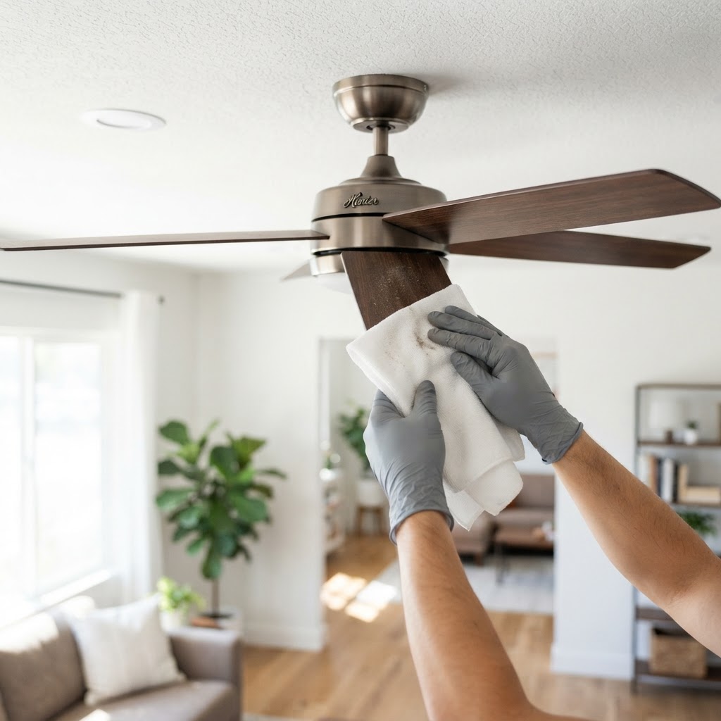 The Invisible Dust Trap: A Professional’s Guide to Cleaning Your Ceiling Fans