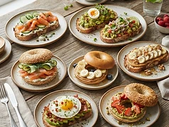 Sourdough Toast and Bagel Selection