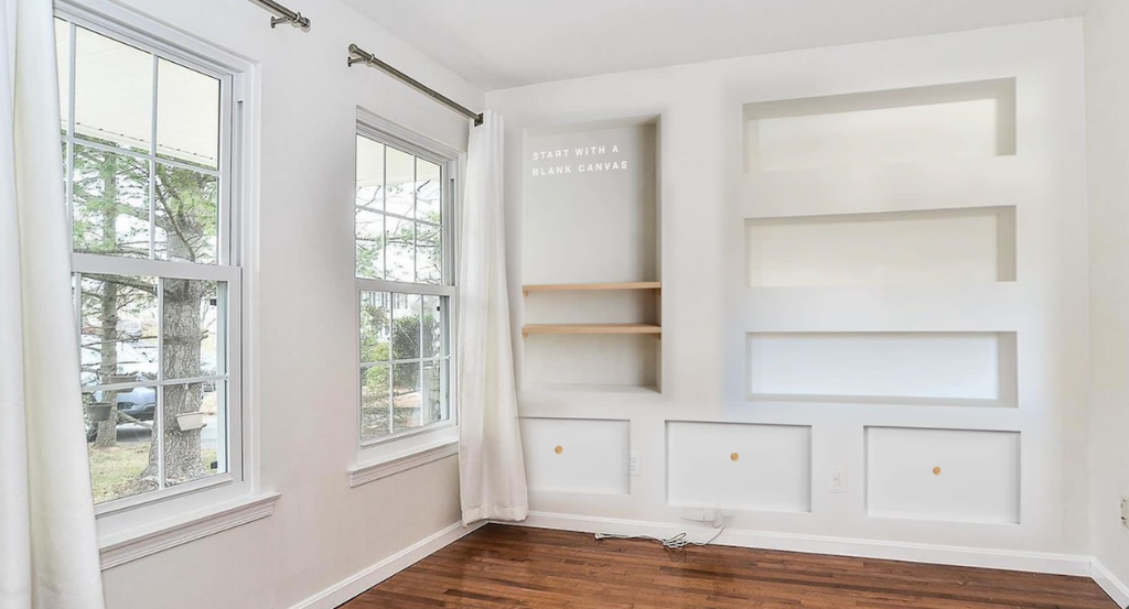 Custom Built-In Shelving with LED — after