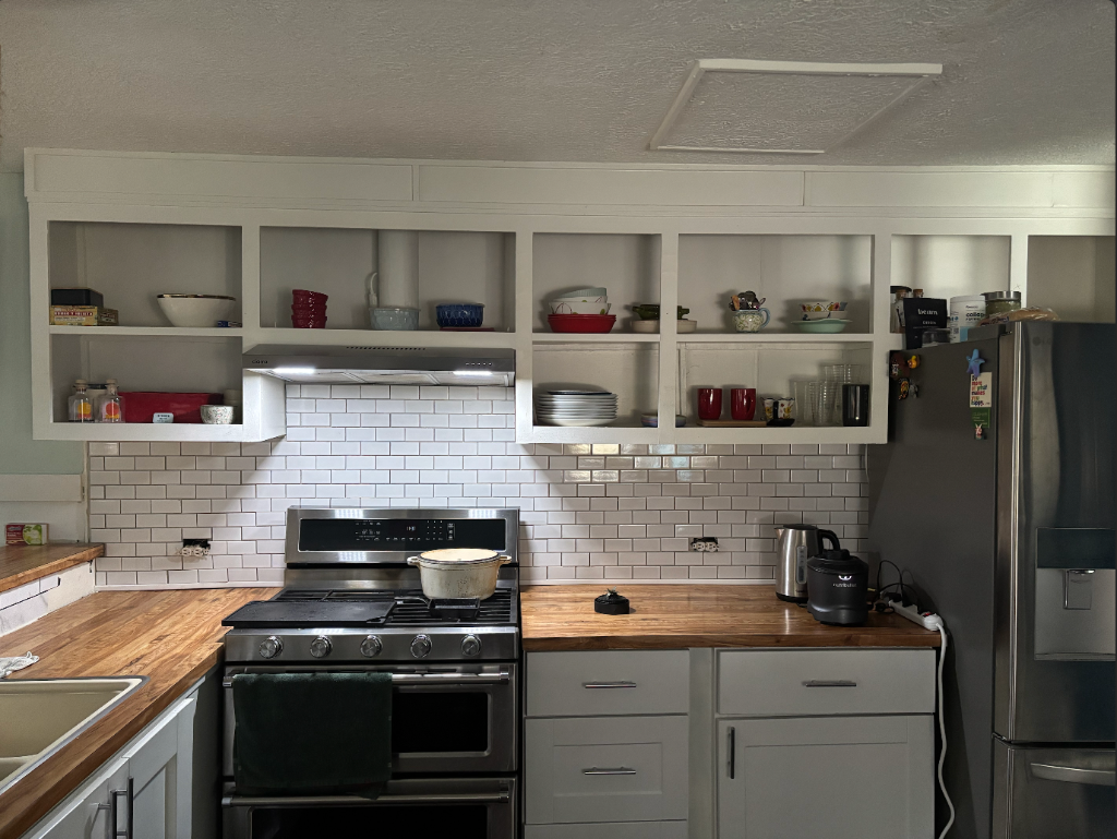Kitchen Built-In Shelving with LED — after
