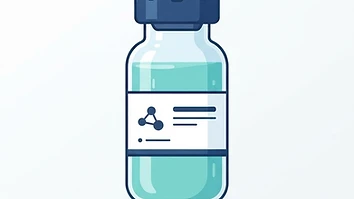 Simple illustration of a research vial labeled research use only