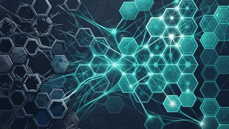 Illustration representing the concept of a tissue-repair peptide combination nicknamed the Wolverine Stack