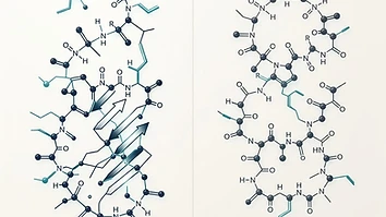 Comparison diagram of BPC-157 and TB-500 peptide structures and mechanisms