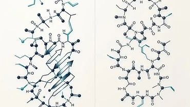 Comparison diagram of BPC-157 and TB-500 peptide structures and mechanisms