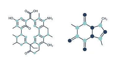 Comparison diagram showing thymosin alpha-1 and thymosin beta-4 as unrelated molecules