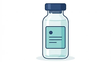 Illustration of a single peptide vial representing a simple starting point