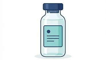 Illustration of a single peptide vial representing a simple starting point