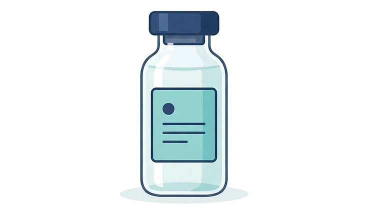 Illustration of a single peptide vial representing a simple starting point