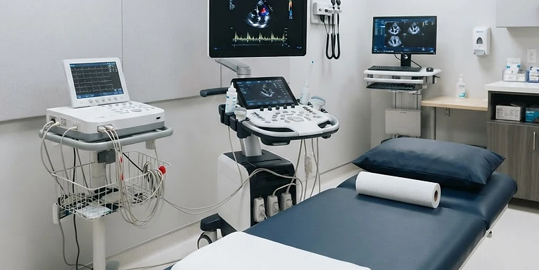 Azure MRI SureScan Pacemaker — Resting ECG machine and echocardiography ultrasound system for cardiac diagnostics